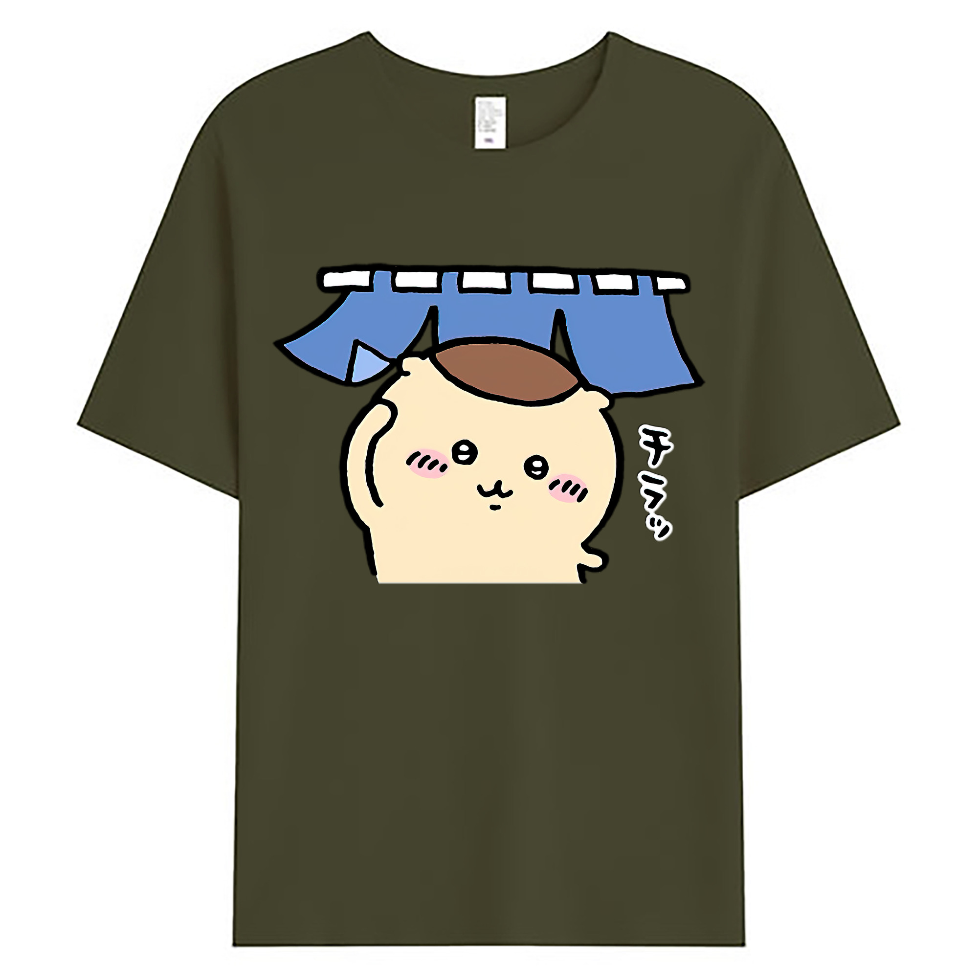 （画像用） ちいかわ くりまんじゅう Chii-kawa kuri manjū 綿100％ メンズ半袖Tシャツ｜肌触りやわらか＆通気性